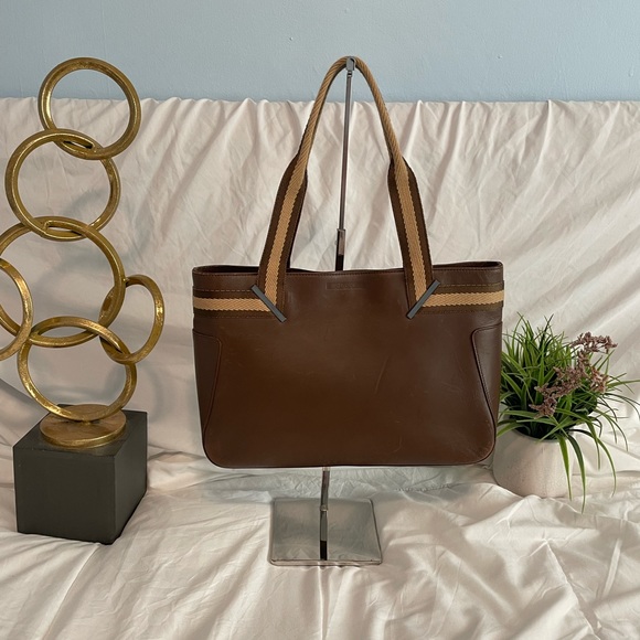 Authentic Gucci Tote Brown Leather Mini Tote - Picture 1 of 12